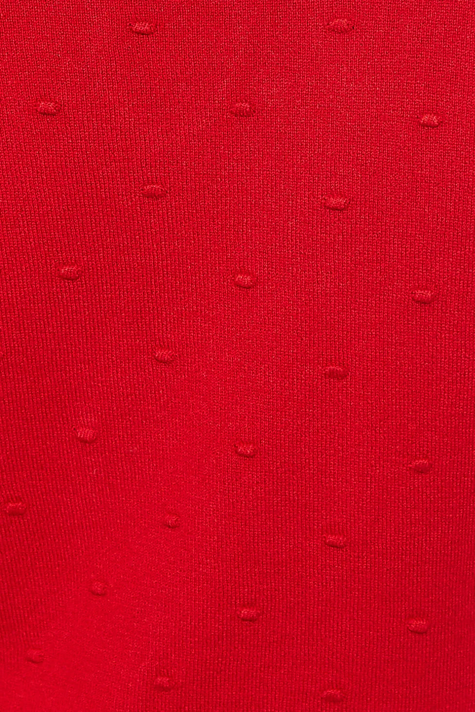 Louche Josephina Raindrops Textured Short Sleeve Collared Sweater Red