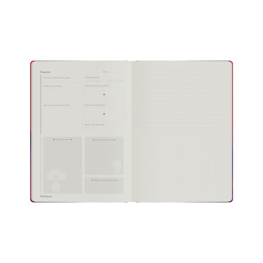 Passion and Patience Relationship Journal, A5 - Red