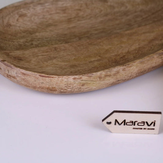 Jarita Oval Shaped Wooden Serving Dishes Set of 2