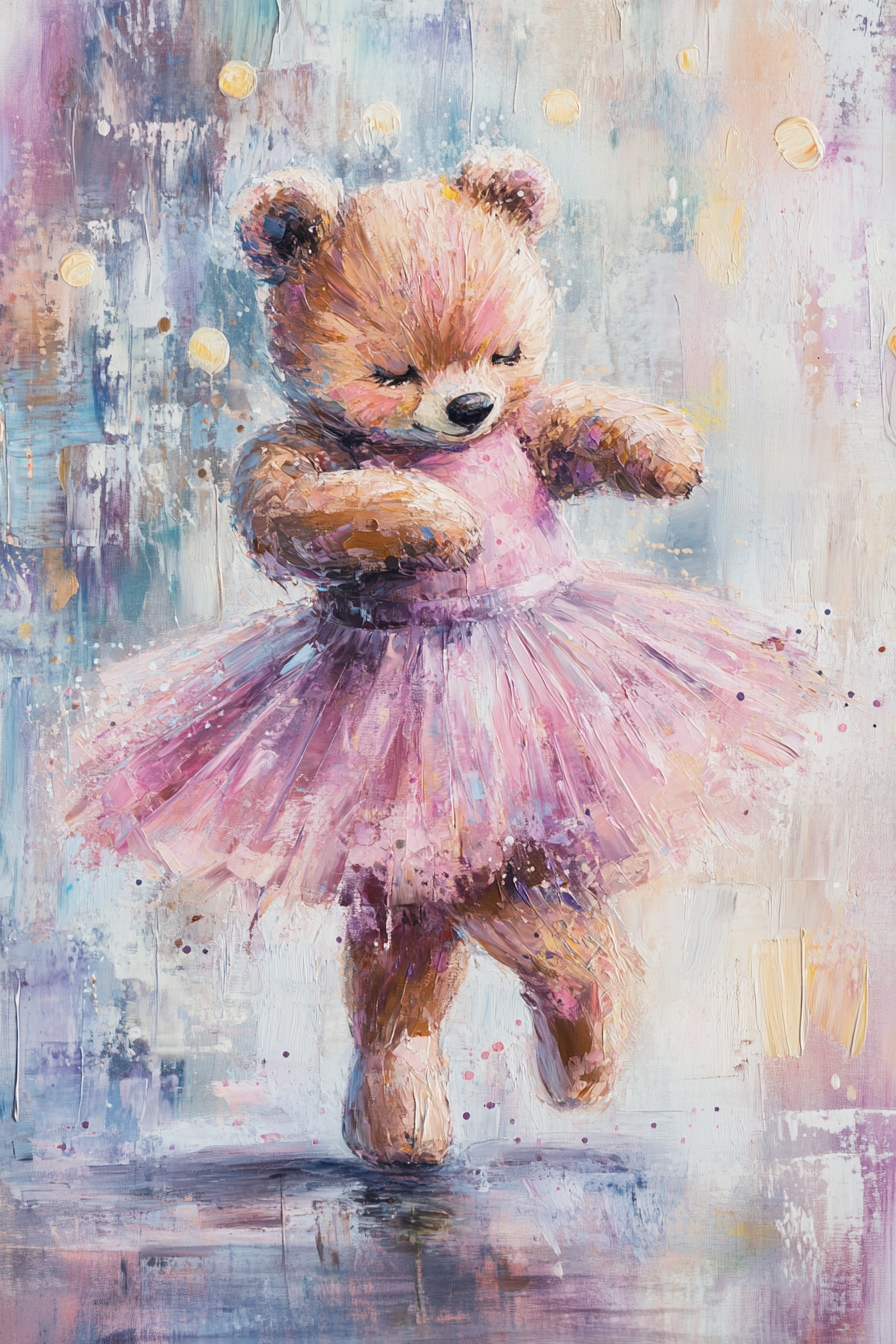 Joyful Ballerina Bear Blanket
