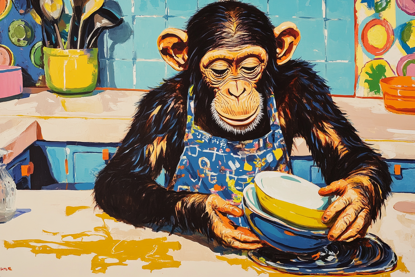 Joyful Chimp Canvas