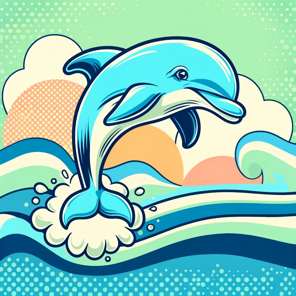 Joyful Dolphin Canvas