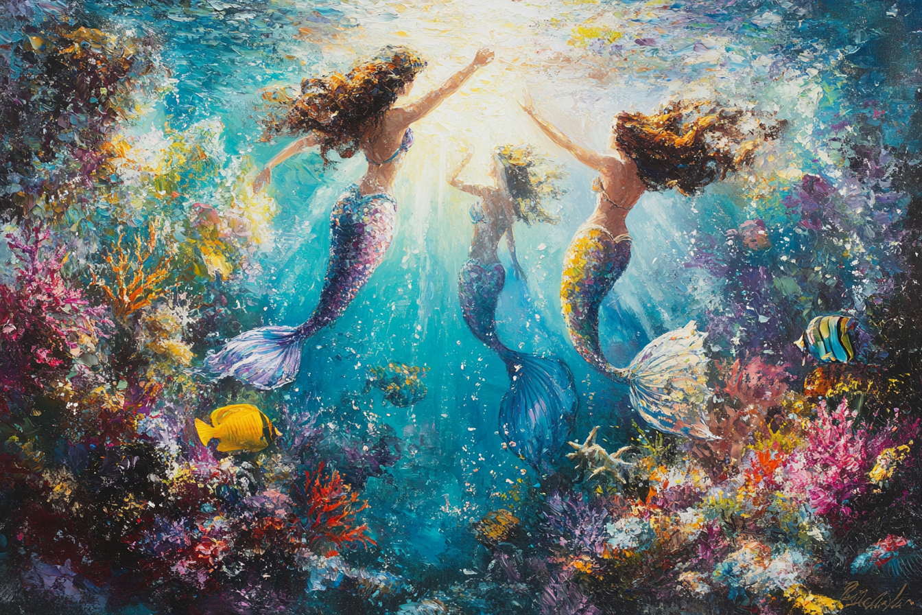 Joyful Mermaid Kingdom Blanket