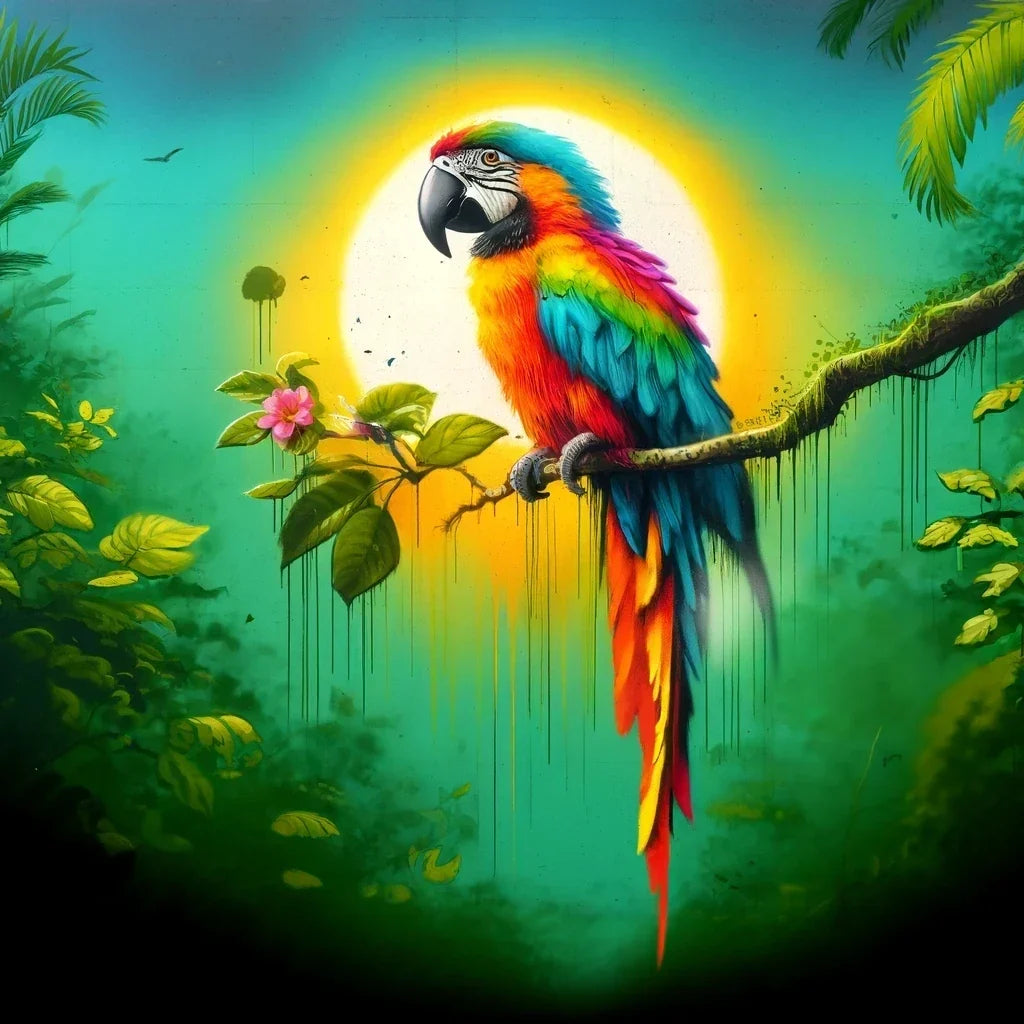 Jungle Parrot Canvas