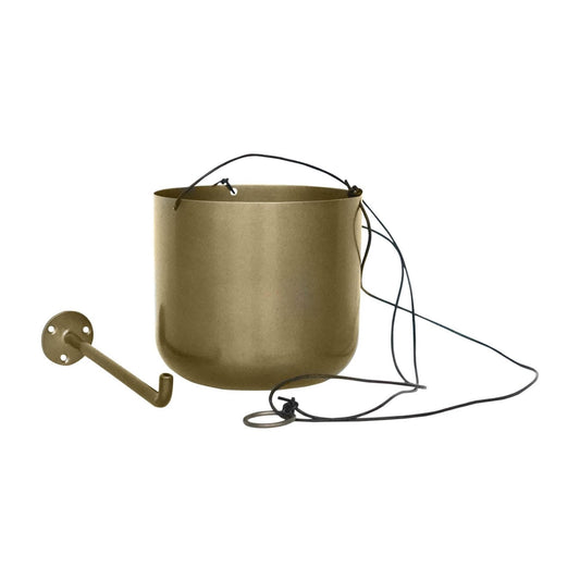 TheFoalyard Ivyline Kew Royal Botanic Gardens Matt Brass Hanging Planter with Hook