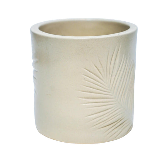 TheFoalyard Ivyline Kew Royal Botanic Gardens Stoneware Sago Palm Planter Ivory