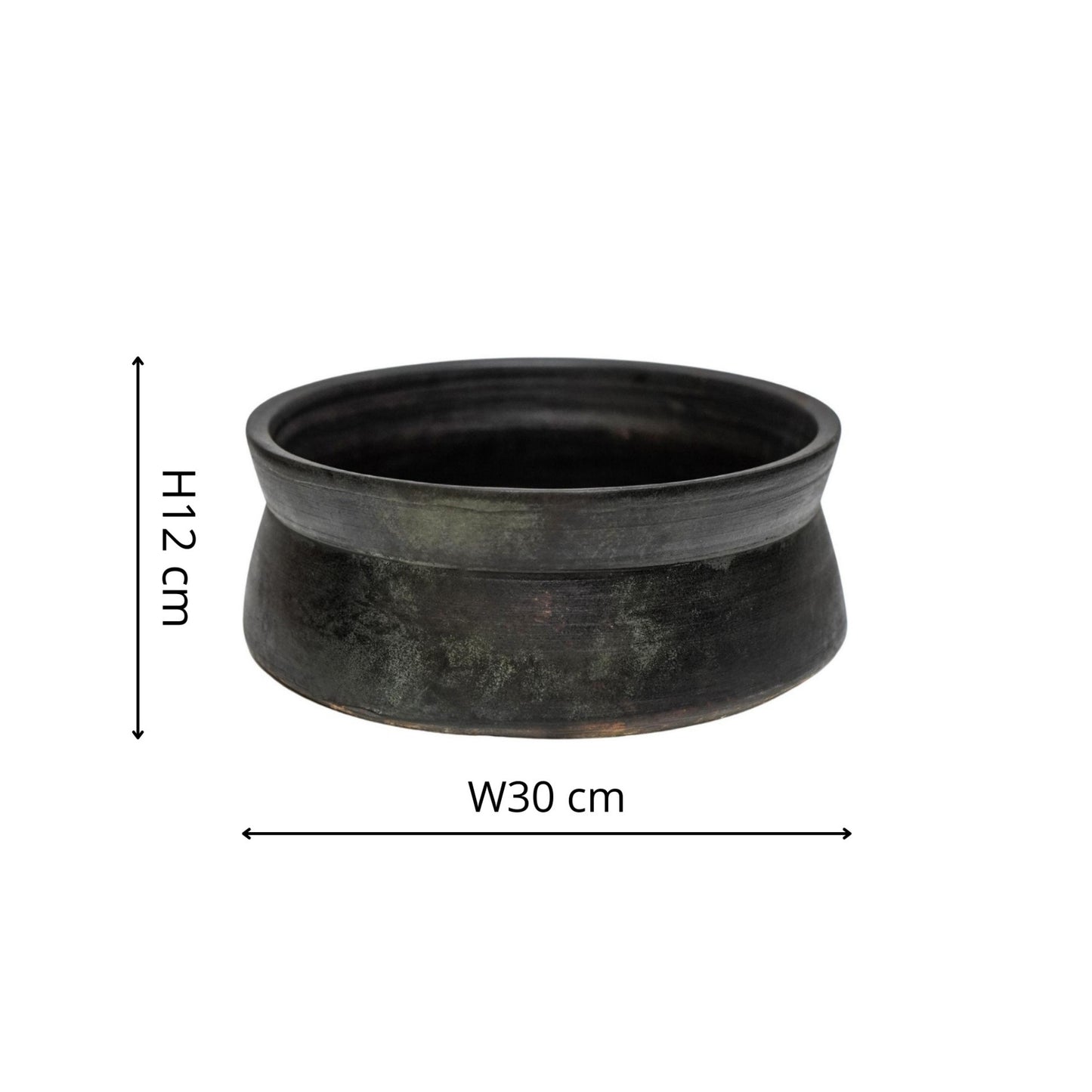 TheFoalyard Ivyline Kew Royal Botanic Gardens Handthrown Statement Bowl Old Bronze