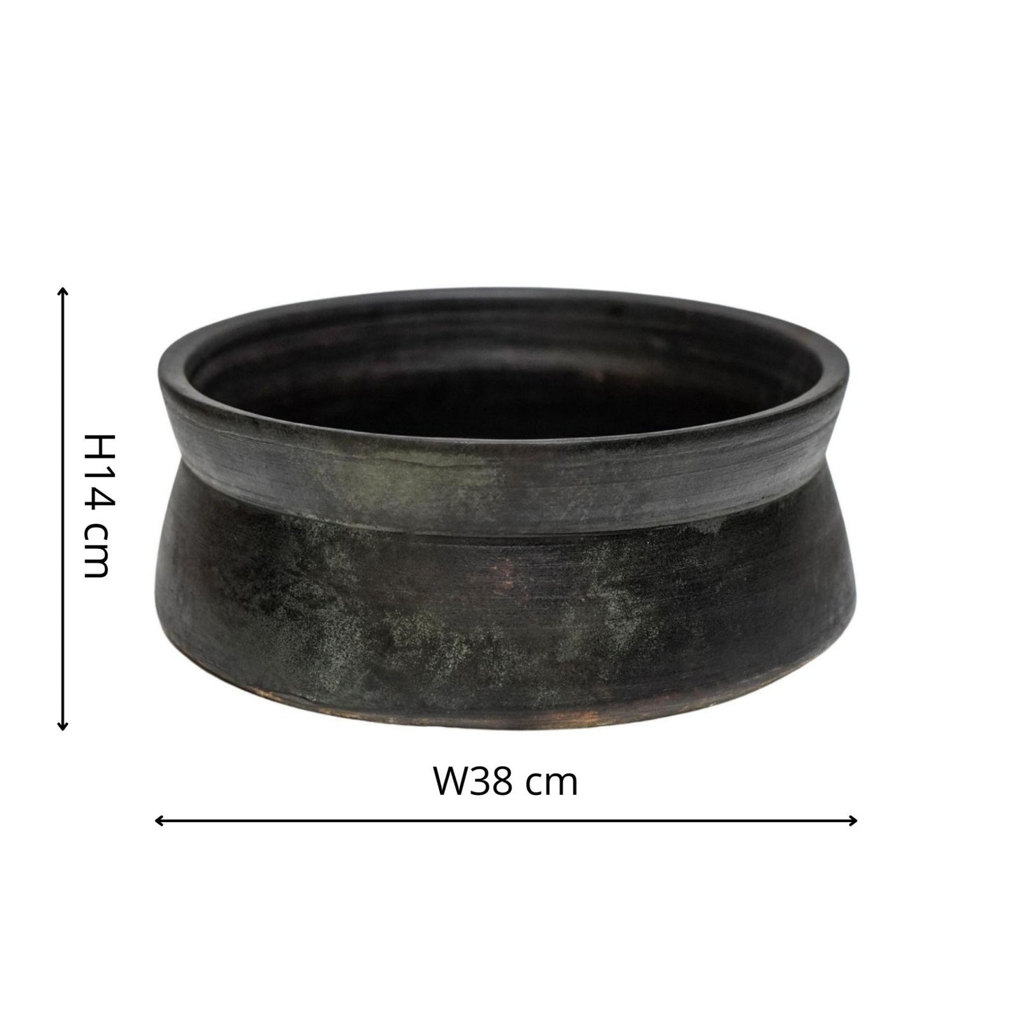 TheFoalyard Ivyline Kew Royal Botanic Gardens Handthrown Statement Bowl Old Bronze