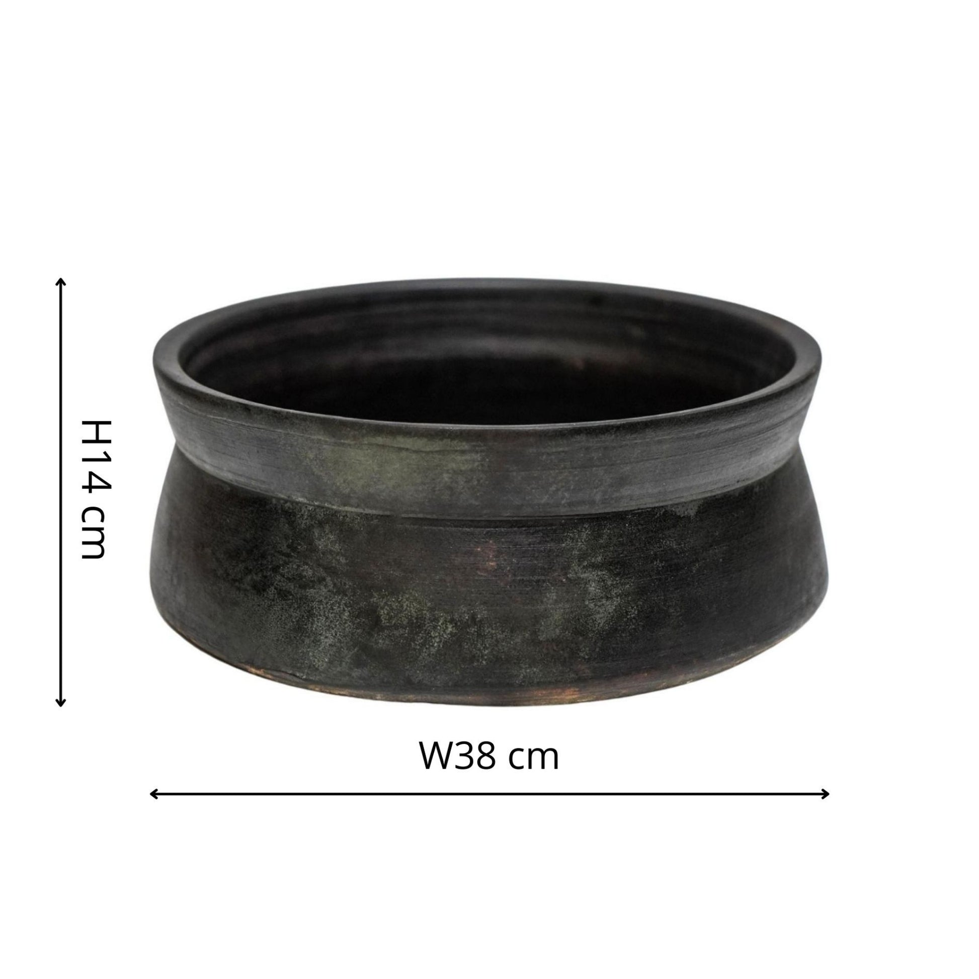TheFoalyard Ivyline Kew Royal Botanic Gardens Handthrown Statement Bowl Old Bronze