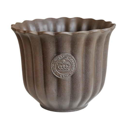 TheFoalyard Ivyline Kew Royal Botanic Gardens Fluted Tulip Mocha Planter