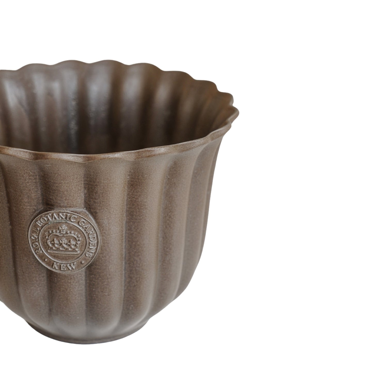 TheFoalyard Ivyline Kew Royal Botanic Gardens Fluted Tulip Mocha Planter