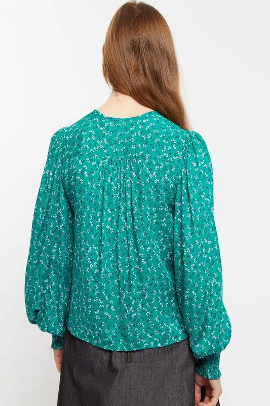 Louche Kerstin Naive Ditsy Print Long Sleeve Blouse