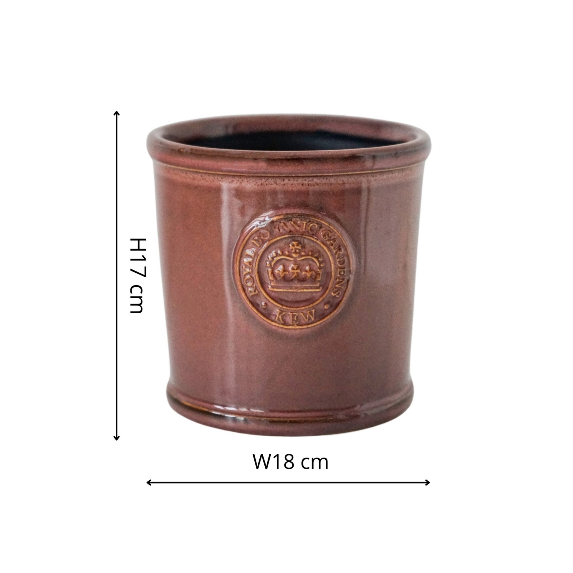TheFoalyard Ivyline Kew Royal Botanic Gardens Reactive Glaze Planter Plum