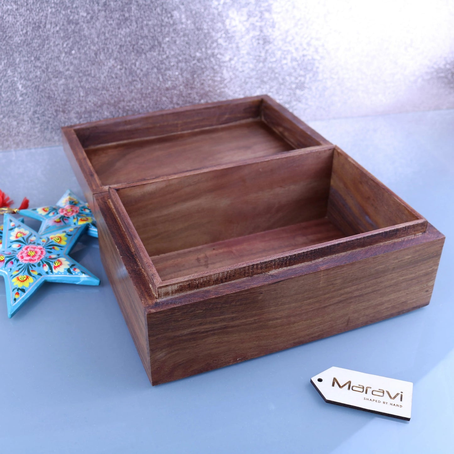 Khalka Plain Wooden Storage Boxes