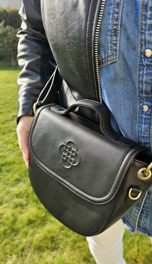 SADDLER MIA Top Handle Real Leather Designer Handbag with Ring Detail