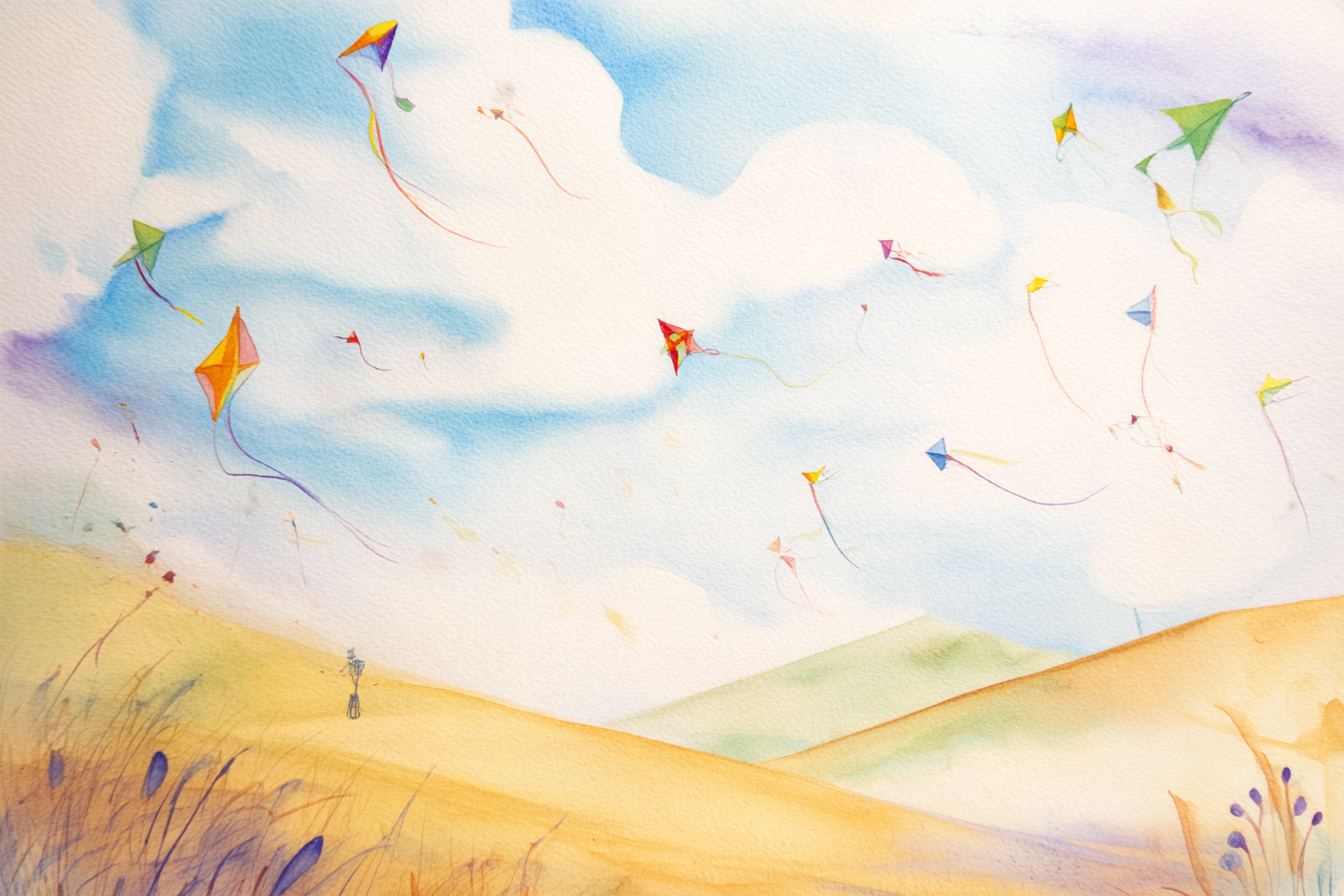 Kites in the Wind Canvas