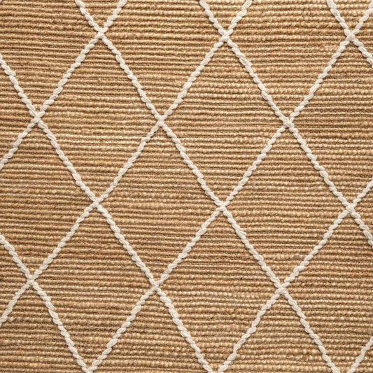 Jute Rug Kunu Natural Handwoven Diamond Design
