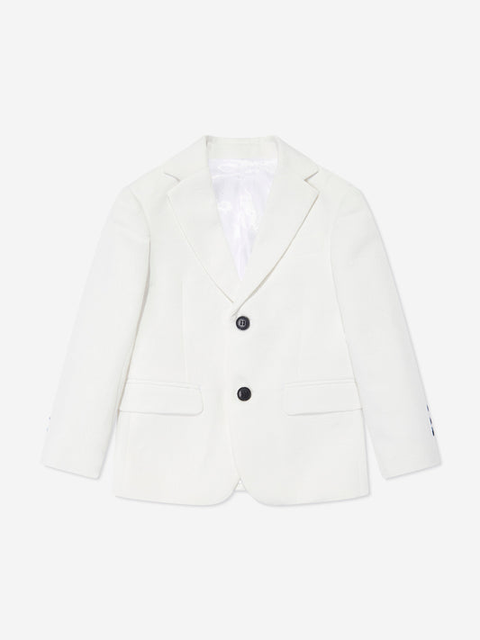 SUITLAB London Boys Tuxedo 3 Piece Suit Set in White