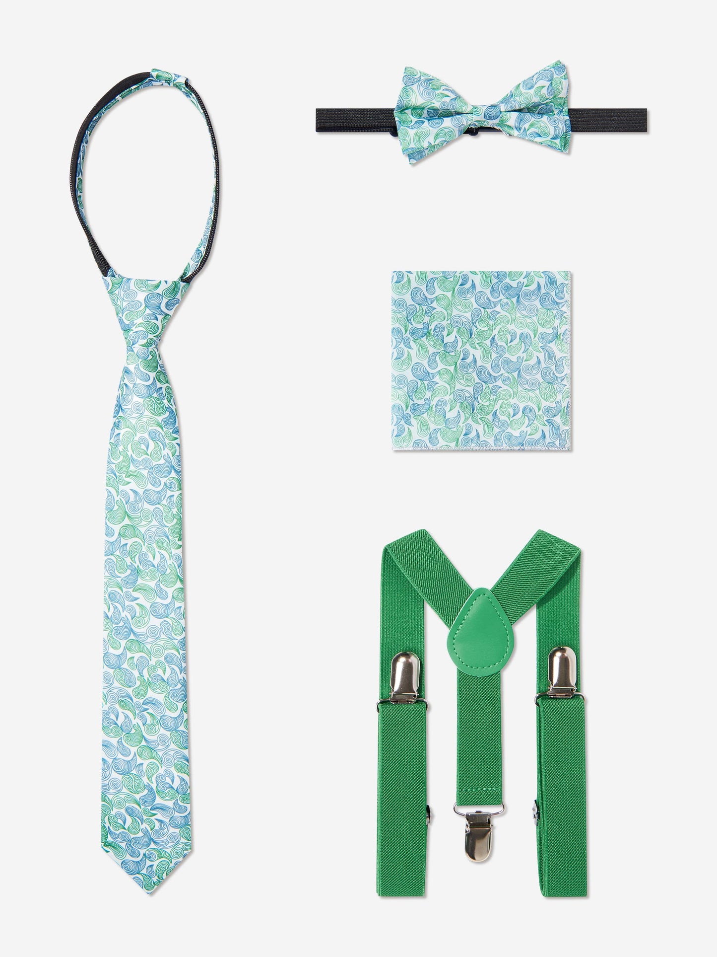 SUITLAB London Boys 7 Piece Suit Set in Green