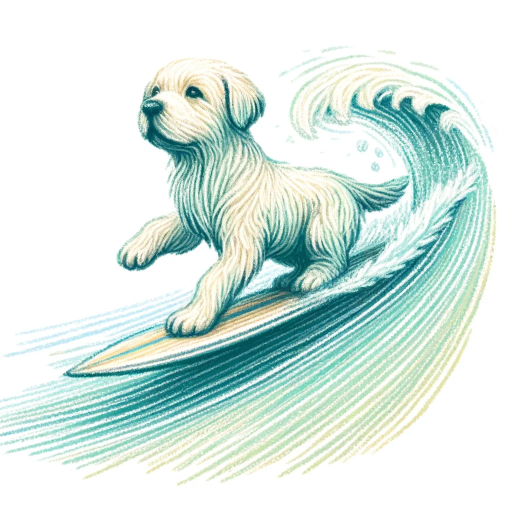 Labrador Surfing Fun Canvas