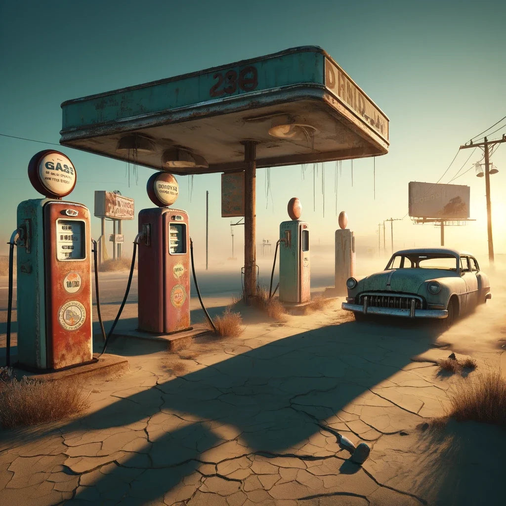 Last Stop Gas Station Canvas