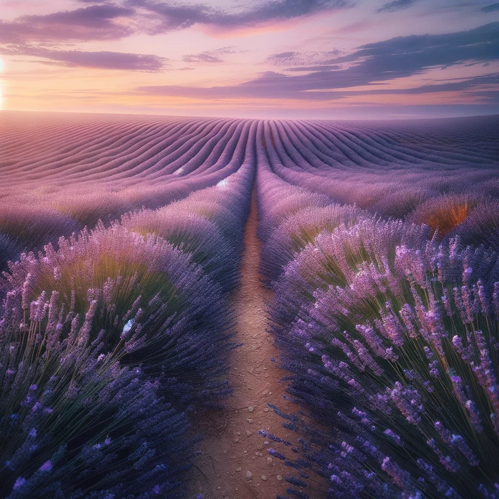 Lavender Sunset Fields Canvas