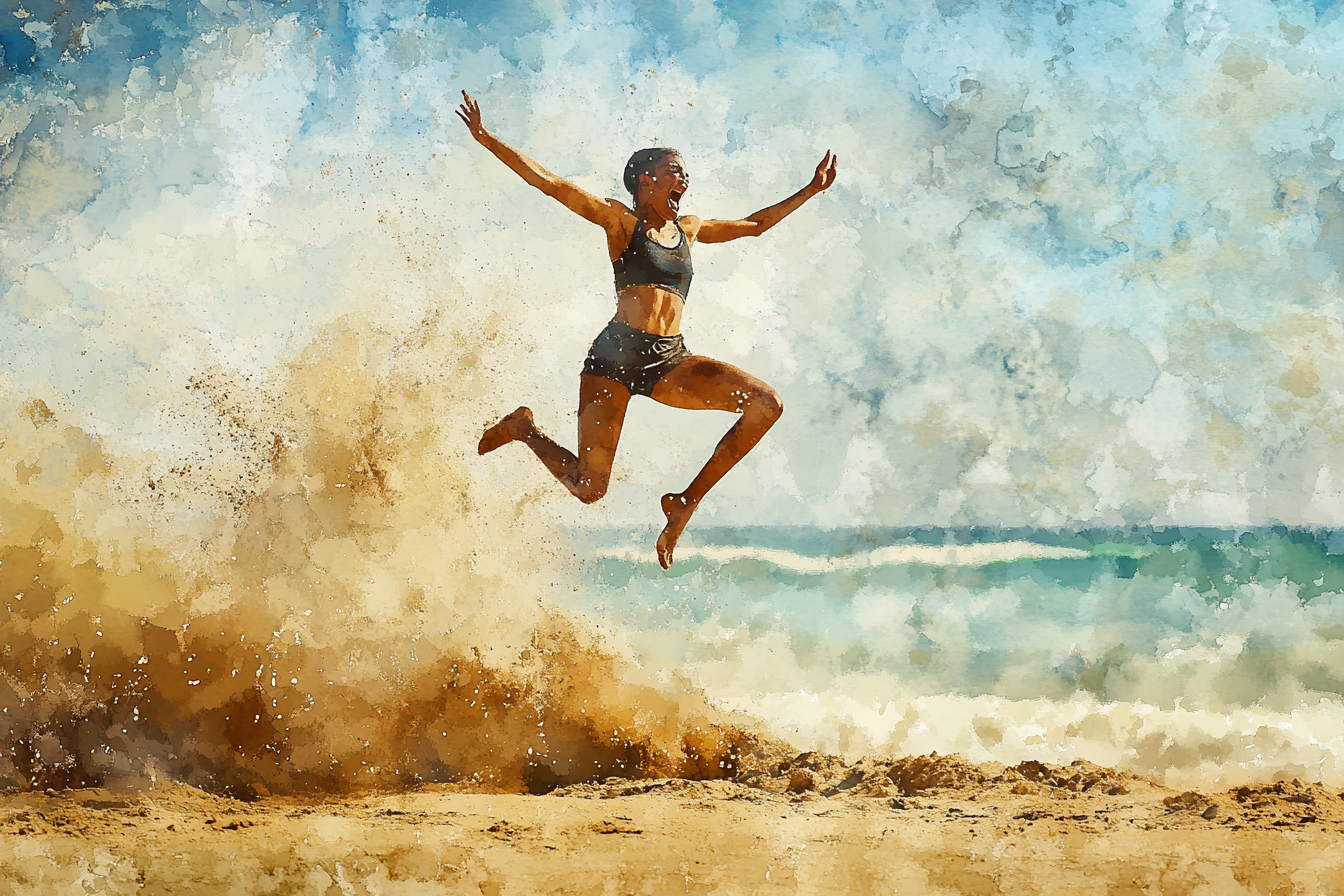 Leap Over Sand Canvas