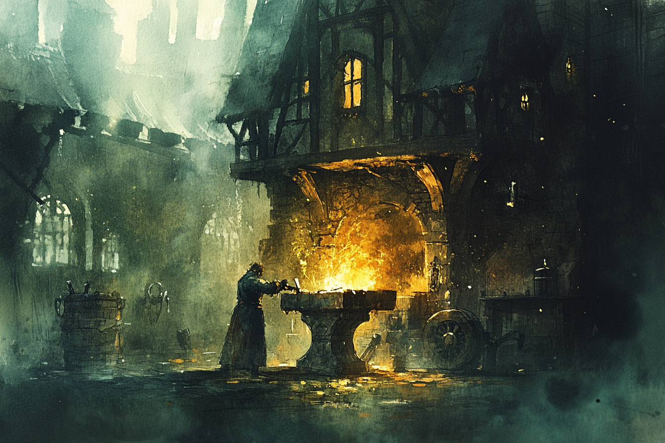Legendary Swordsmith Forge Canvas