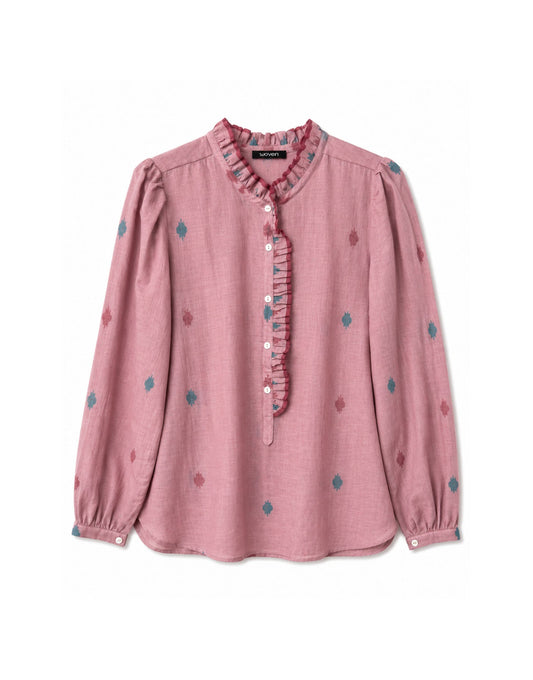 nina blouse | blush jamdani