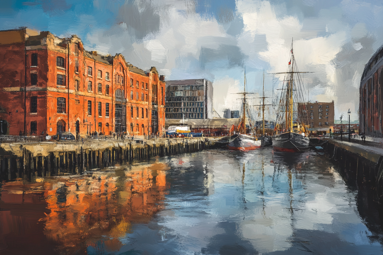 Liverpool Port Reflections Canvas
