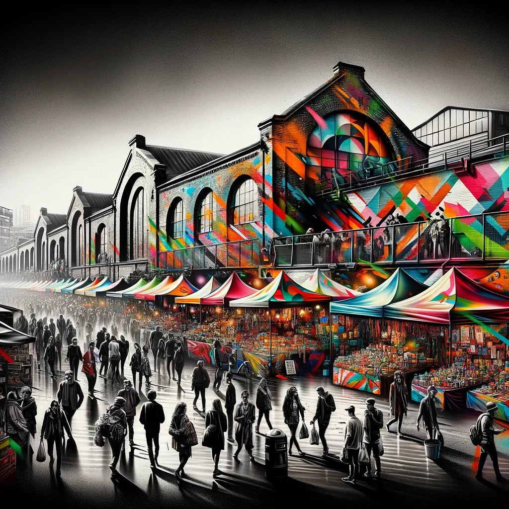 London Camden Market Modernist Fusion Canvas