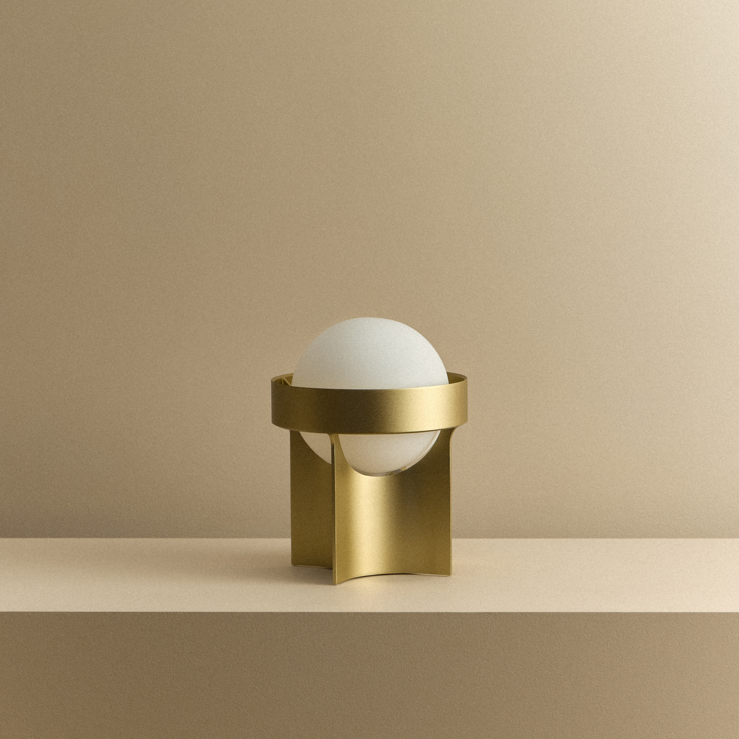 Loop Table Lamp in Gold + Sphere IV