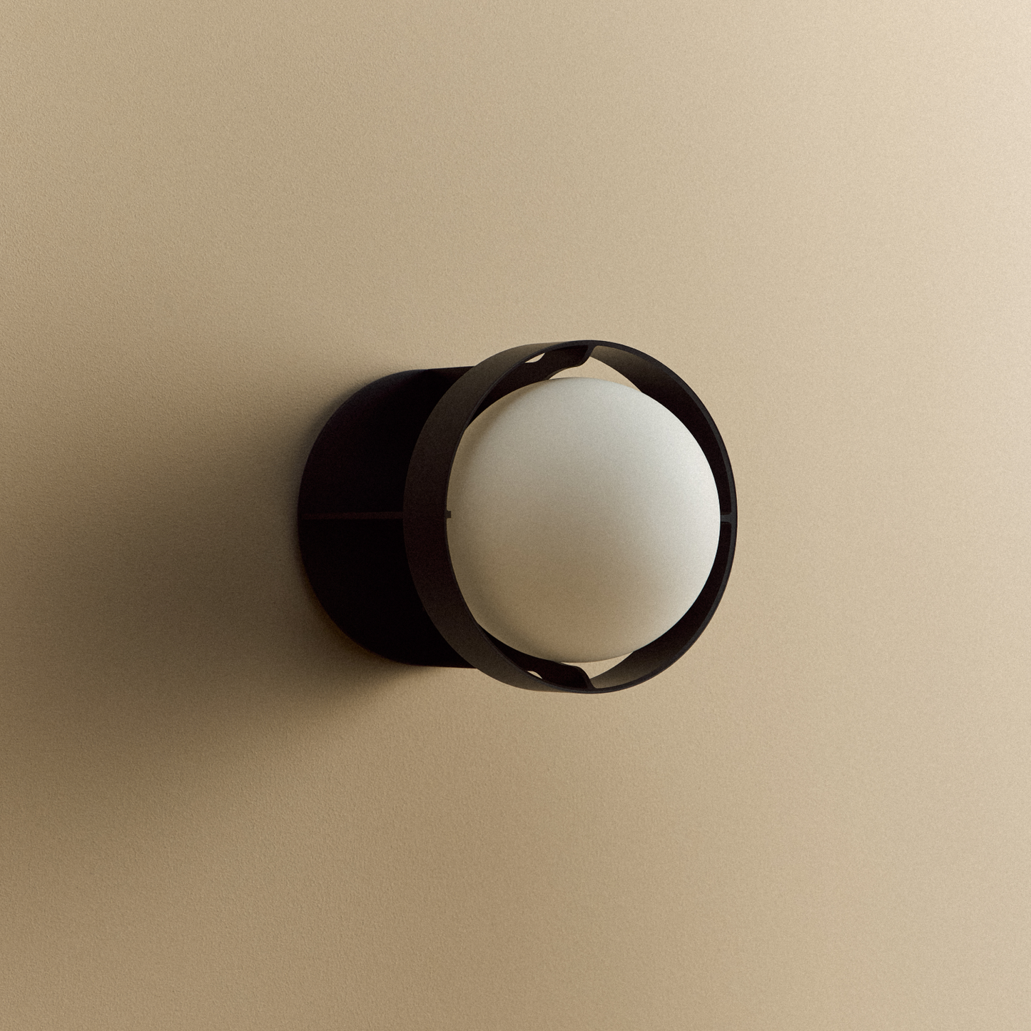 Loop Wall Light in Dark Grey + Sphere IV