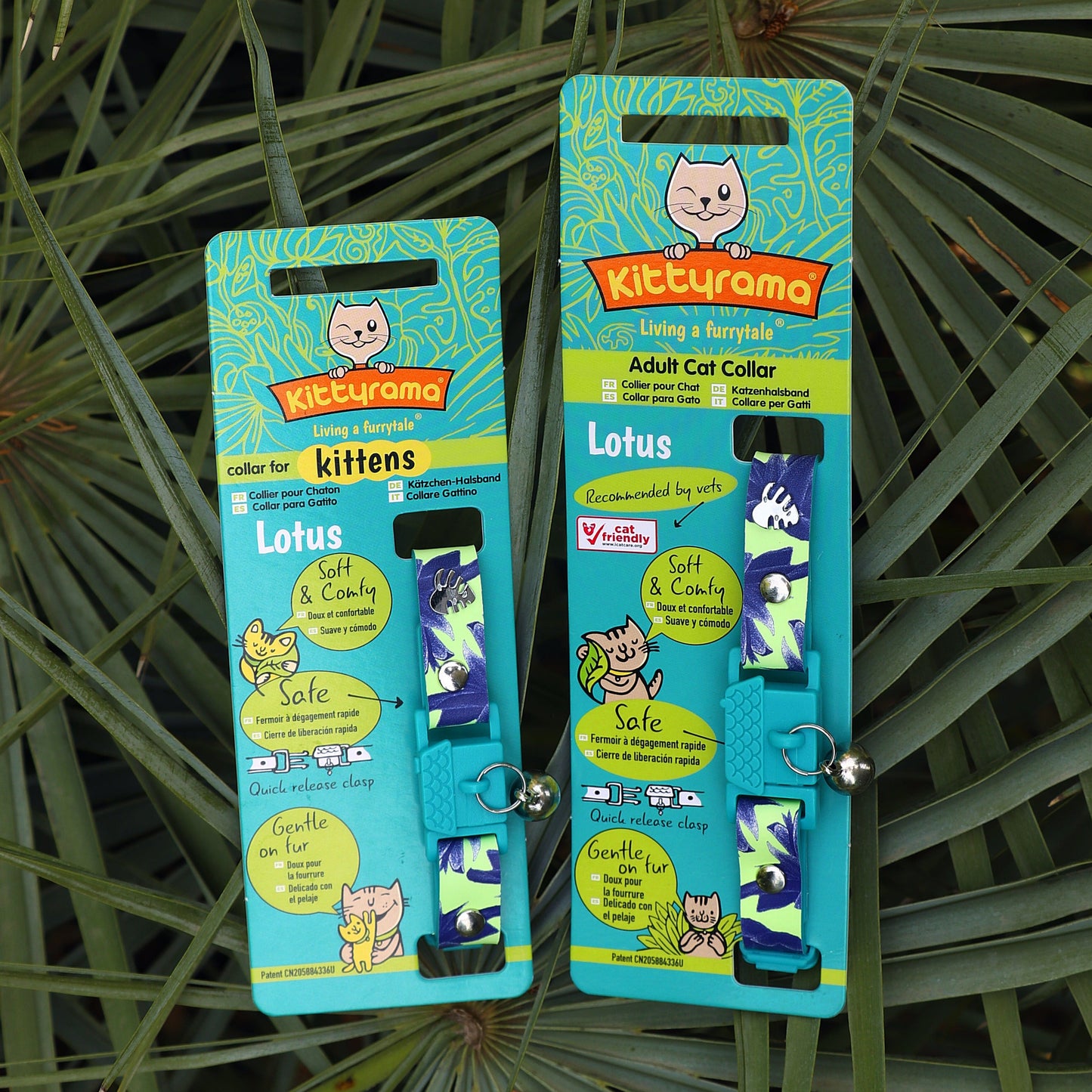 KITTYRAMA BOTANICALS LOTUS CAT COLLAR - Quick Release, Breakaway, Hypoallergenic