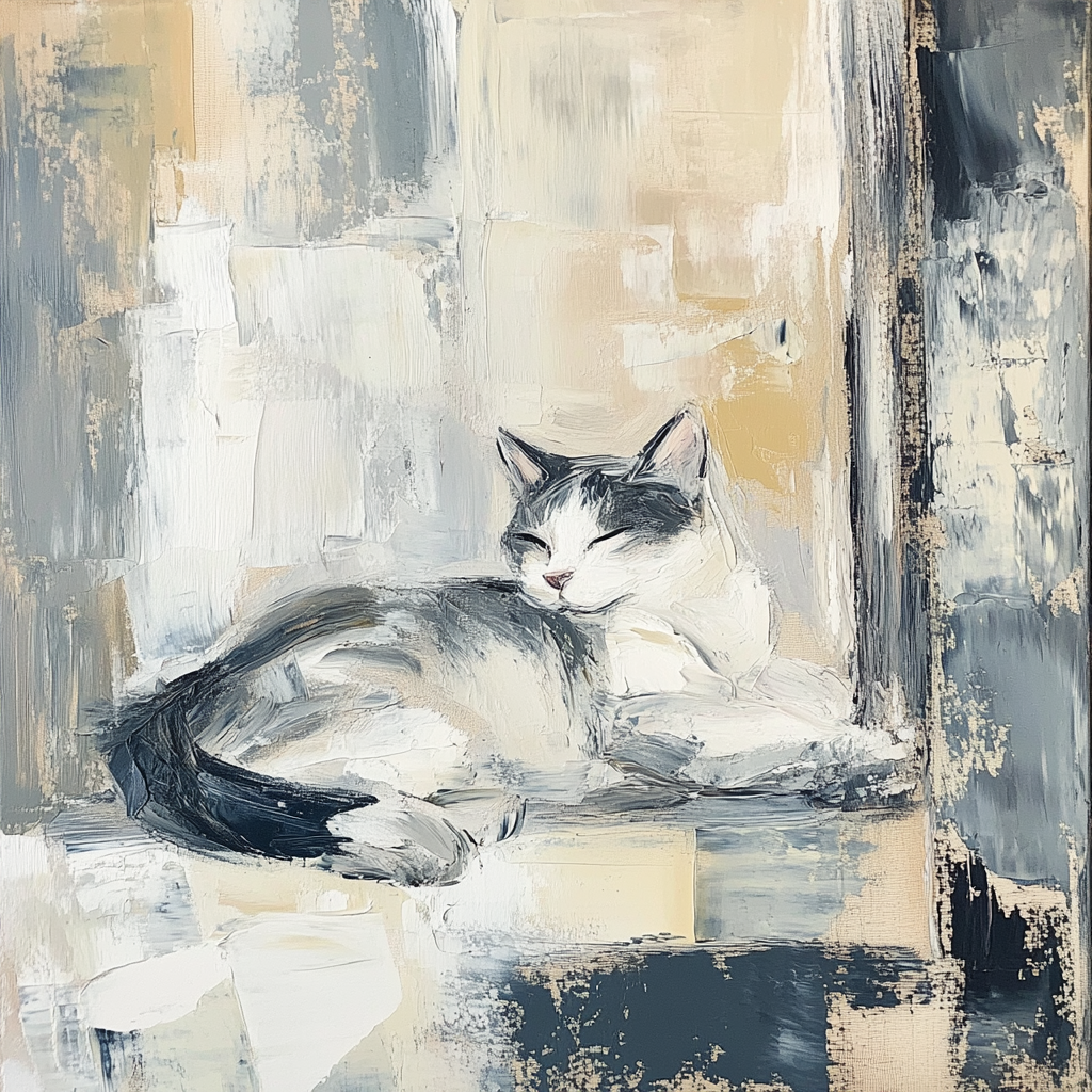 Lounging Feline Canvas