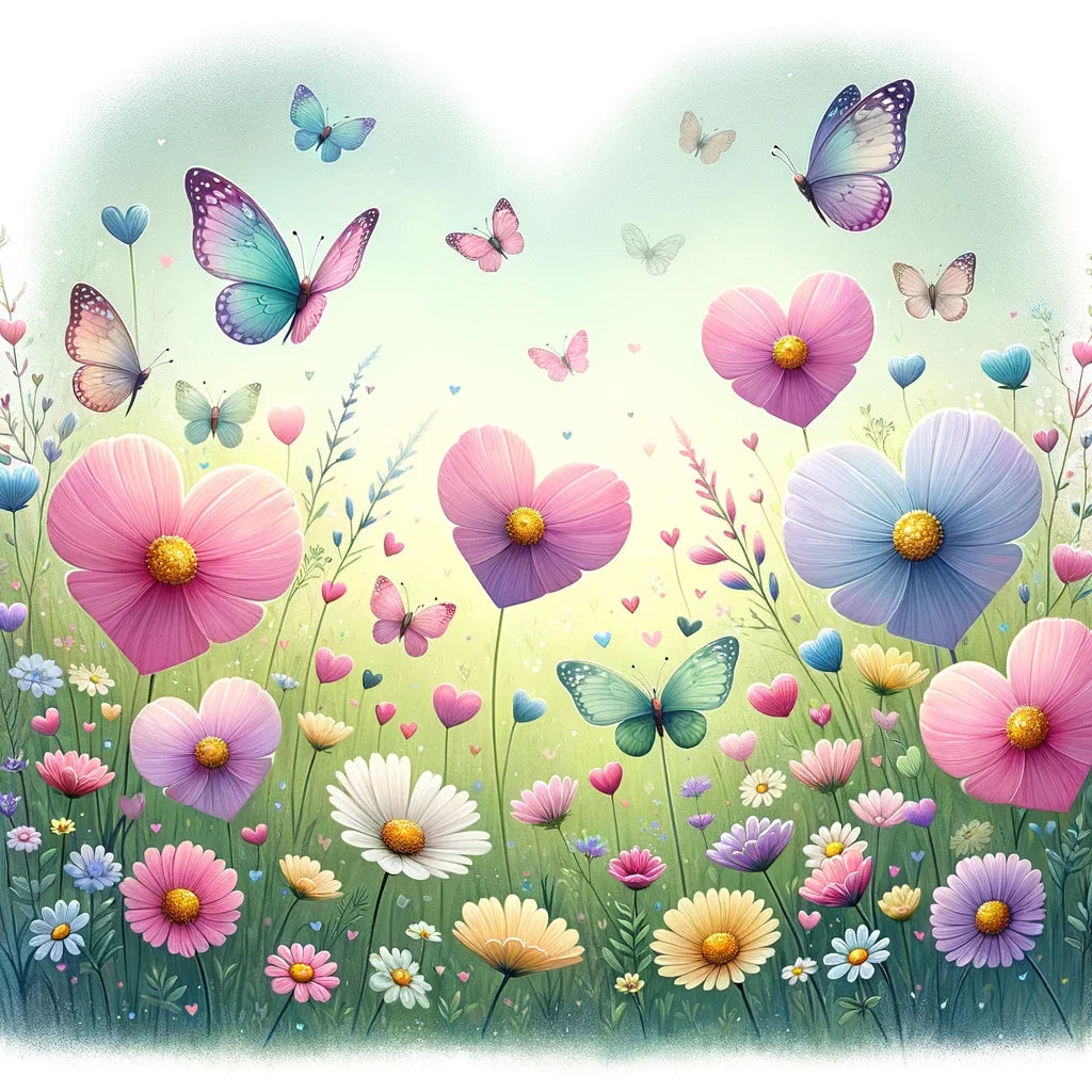 Love Blossom Meadow Canvas