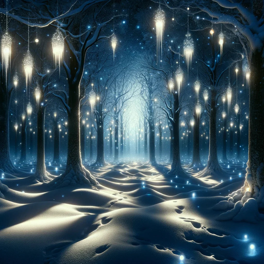 Luminous Winter Fantasy Cotton Cushion
