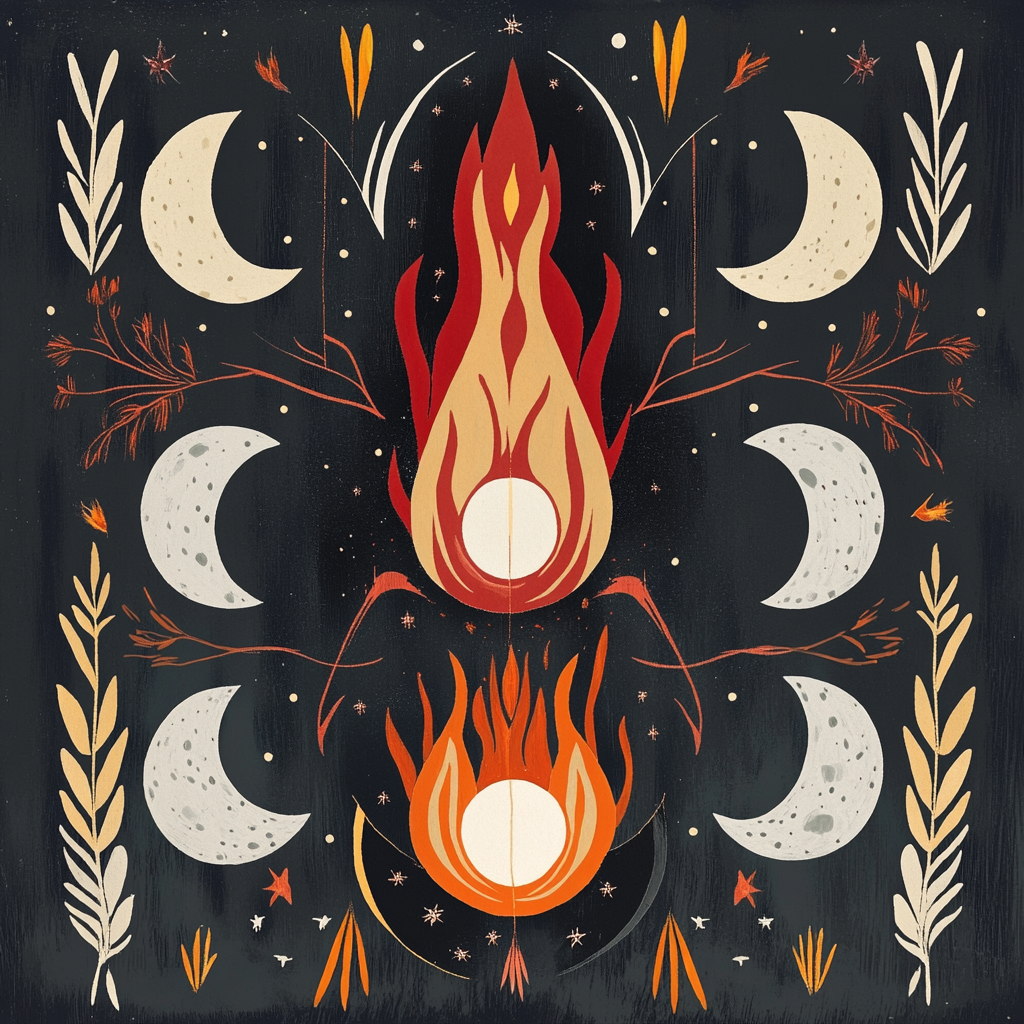 Lunar Fire Celebration Canvas