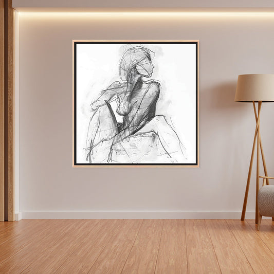 Bella Square Framed Printed Canvas