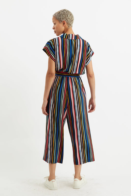 Mafalda San Jose Stripe Cropped Jumpsuit