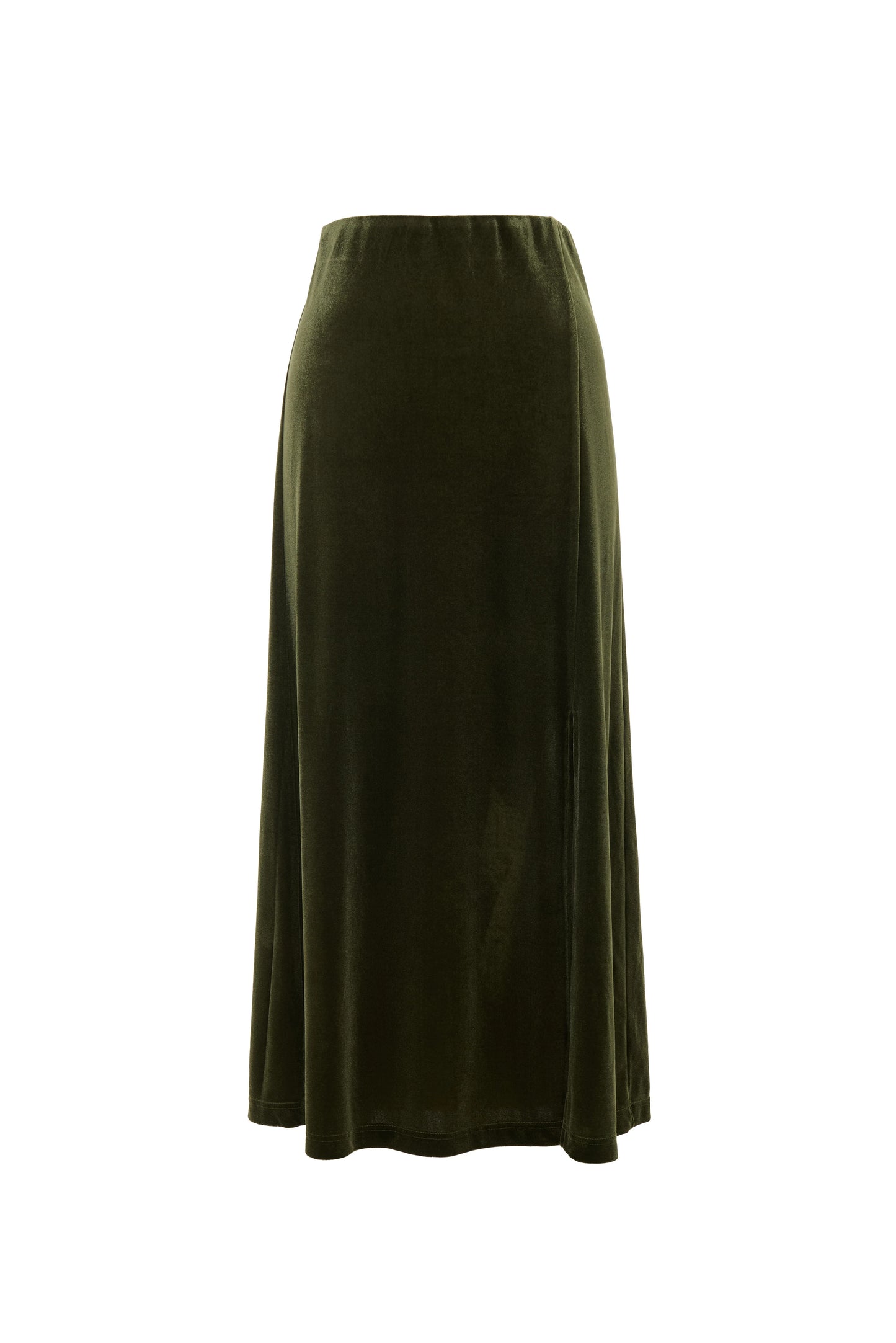 Mahee Velvet Midi Skirt - Sage