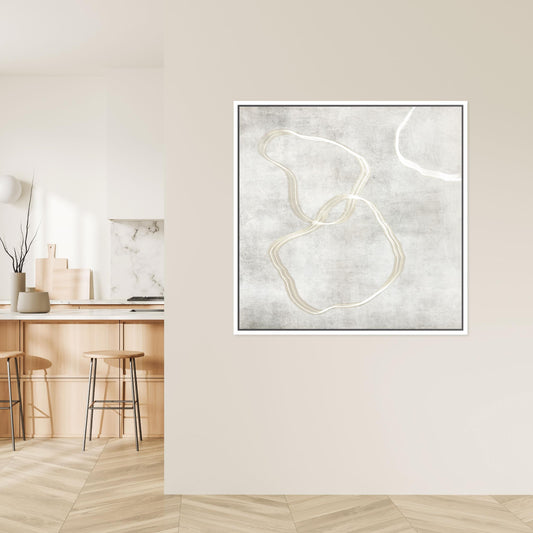 Stylo III Square Framed Printed Canvas