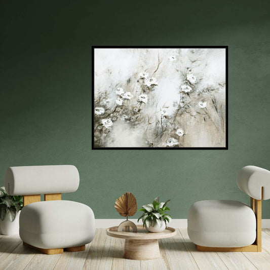 Wild Blooms Landscape Framed Printed Canvas