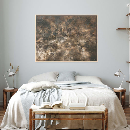 Fossil Landscape Framed Printed Canvas