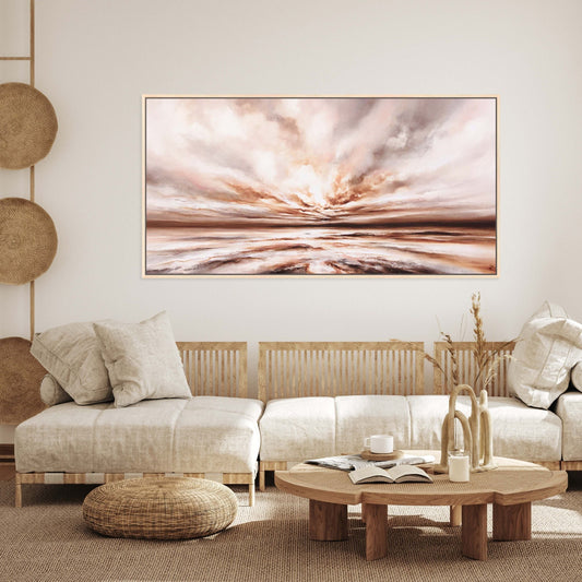 Dawn Light Panoramic Framed Printed Canvas
