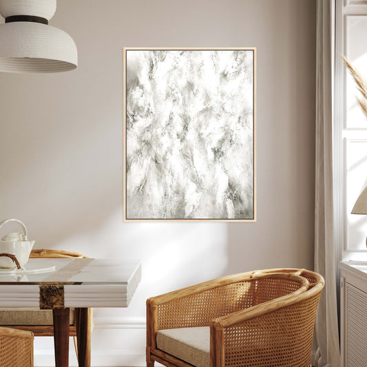 Fracture Portrait Framed Printed Canvas