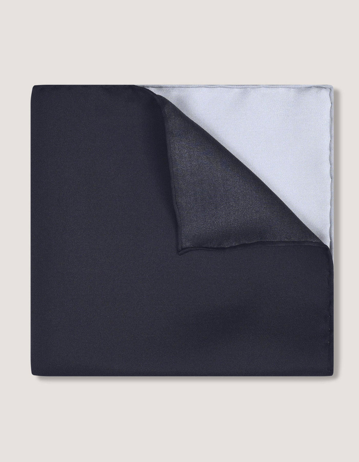 Grey and Black Silk Pocket Square