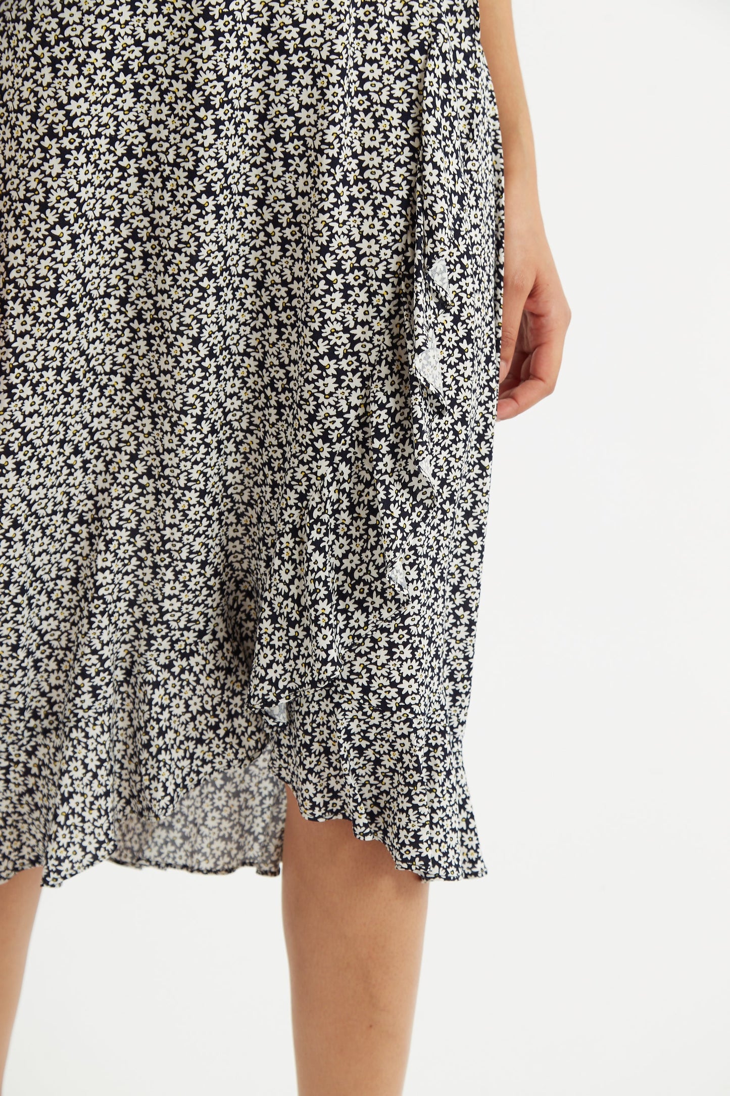 Louche Mara Dazzler Print Frill Midi Skirt