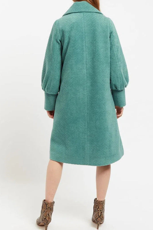 Louche Mischa Statement Sleeve Coat Green