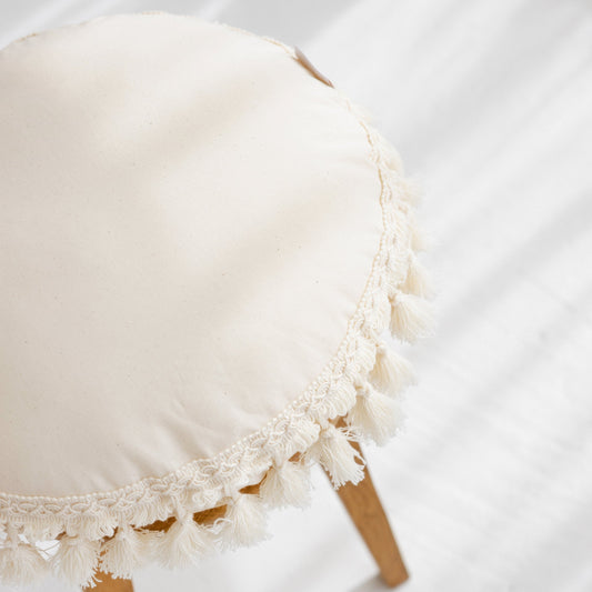 MINICAMP Round Tassel Cushion – Cozy Boho Pillow for Kids' Rooms